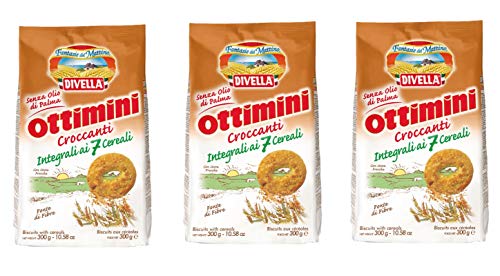 3x Divella Ottimini Croccanti Integrali 7 Cereali Vollkornkekse mit 7 Müsli 300g Biscuits Cookies italienische Kekse 3x Divella Ottimini Croccanti Integrali 7 Cereali Vollkornkekse mit 7 Müsli 300g Biscuits Cookies italienische Kekse von Divella
