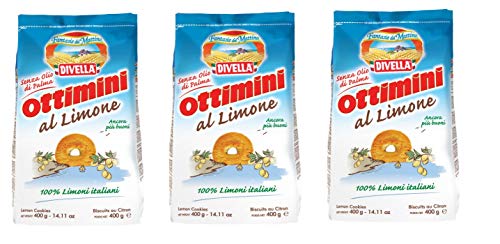 3x Divella Ottimini al Limone Italienische Shortbread Kekse mit Zitrone 400g biscuits cookies 100% italienische Zitronen 3x Divella Ottimini al Limone Italienische Shortbread Kekse mit Zitrone 400g biscuits cookies 100% italienische Zitronen von Divella