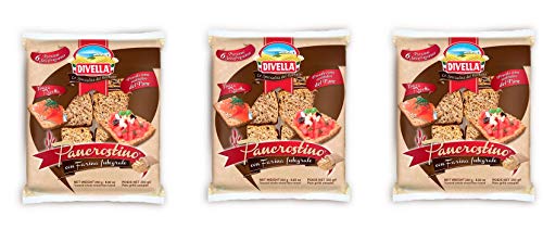 3x Divella Pancrostino con Farina Integrale Geröstetes Vollkornmehl Brot crouton 6 Portionen Brotersatz 250g 3x Divella Pancrostino con Farina Integrale Geröstetes Vollkornmehl Brot crouton 6 Portionen Brotersatz 250g von Divella