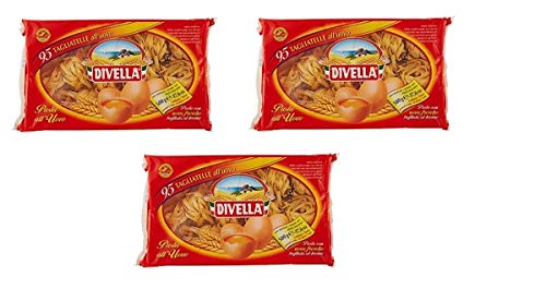 3x Divella Tagliatelle all'uovo n. 95 Nudeln mit ei 500 g von Divella