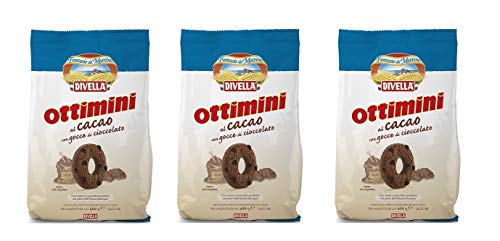 3x Divella ottimini kakao biscuits 400g Italien cocoa cookies kuchen brioche von Divella
