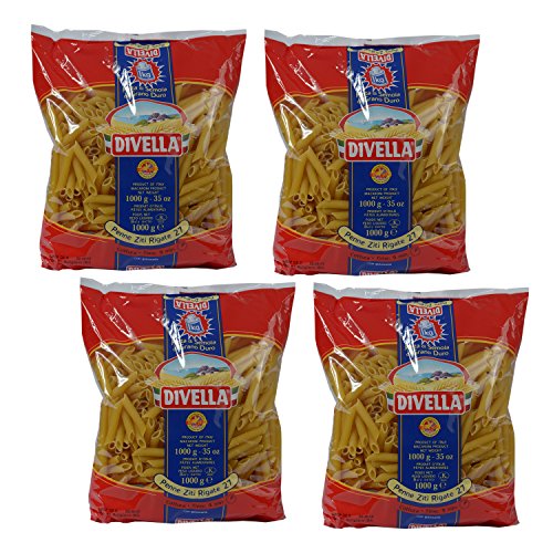 4 x DIVELLA N27 Penne Ziti Rigate 1000g von Divella