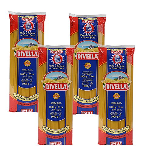 4 x DIVELLA N8 Spaghetti 1000g von Divella