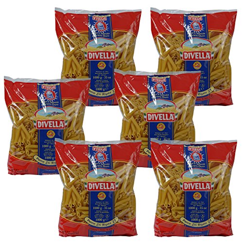 6 x DIVELLA N27 Penne Ziti Rigate 1000g von Divella