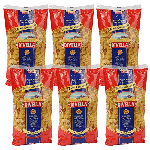 6 x DIVELLA N85 Farfalle 500g von Divella