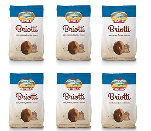 6x Divella Briotti Shortbread Kekse mit frischer Sahne und Kakao 400g biscuits cookies Italienische Kekse 6x Divella Briotti Shortbread Kekse mit frischer Sahne und Kakao 400g biscuits cookies Italienische Kekse von Divella