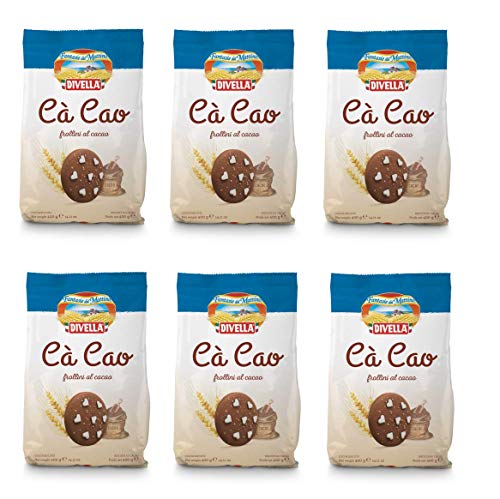 6x Divella Kekse Cà Cao 400g Italien biscuits kakao cocoa cookies kuchen brioche von Divella