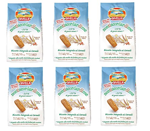 6x Divella Non ti scordar di me Biscotti Integrali ai cereali Vollkornkekse mit Getreide Kekse 400g Biscuits Cookies italienische Kekse 6x Divella Non ti scordar di me Biscotti Integrali ai cereali Vollkornkekse mit Getreide Kekse 400g Biscuits Cookies italienische Kekse von Divella
