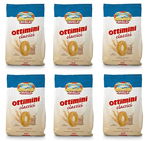 6x Divella Ottimini Classici Shortbread Kekse mit Weizenmehl 700g Biscuits Cookies italienische Kekse von Divella