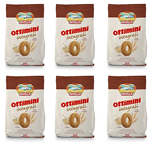 6x Divella Ottimini Integrali Vollkornkekse Kekse mit Vollkornmehl 700g Biscuits Cookies italienische Kekse 6x Divella Ottimini Integrali Vollkornkekse Kekse mit Vollkornmehl 700g Biscuits Cookies italienische Kekse von Divella