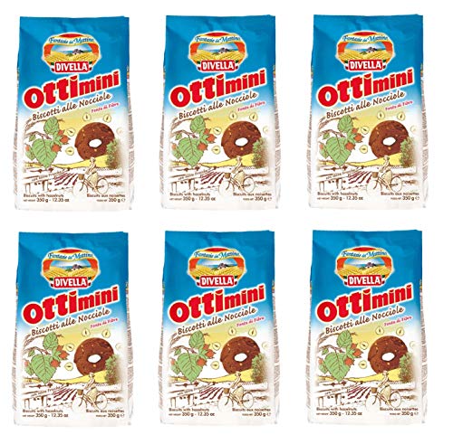 6x Divella Ottimini alle Nocciole Shortbread Kekse mit gehackten Haselnüssen 350g biscuits cookies italienische Kekse 6x Divella Ottimini alle Nocciole Shortbread Kekse mit gehackten Haselnüssen 350g biscuits cookies italienische Kekse von Divella