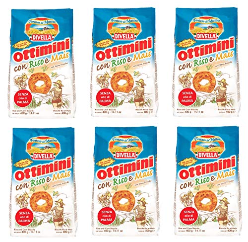 6x Divella Ottimini con Riso e Mais Shortbread Kekse mit Reis und Mais 400g Biscuits Cookies italienische Kekse 6x Divella Ottimini con Riso e Mais Shortbread Kekse mit Reis und Mais 400g Biscuits Cookies italienische Kekse von Divella