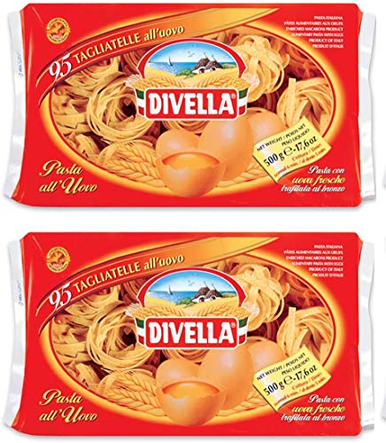 6x Divella Tagliatelle all'uovo n. 95 Nudeln mit ei 500 g von Divella