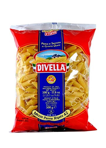 DIVELLA HARTWEIZENGRIESS NUDELN MEZZE PENNE RIGATE 42 GR 500 X 24 von Divella