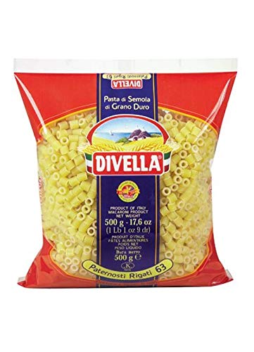 DIVELLA HARTWEIZENGRIESS NUDELN PATERNOSTI RIGATI 63 GR 500 X 24 DIVELLA HARTWEIZENGRIESS NUDELN PATERNOSTI RIGATI 63 GR 500 X 24 von Divella