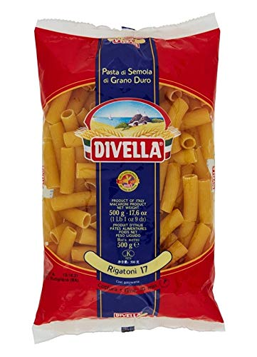 DIVELLA HARTWEIZENGRIESS NUDELN RIGATONI 17 GR 500 X 24 von Divella