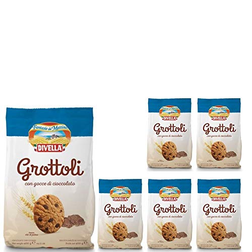 Divella Grottoli Biscotti con Gocce di Cioccolato 6 Confezioni da 400 grammi Divella Grottoli Biscotti con Gocce di Cioccolato 6 Confezioni da 400 grammi von Divella