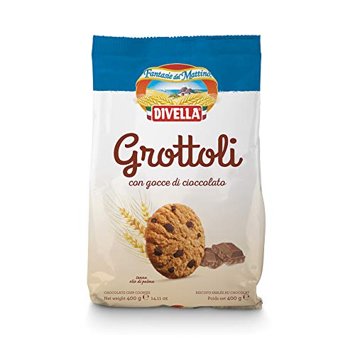 Divella Grottoli con gocce di cioccolato Italienische Shortbread Kekse Mit Schokoladenstückchen 400g biscuits cookies von Divella