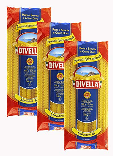 Divella Mafaldine N81 getrocknete Pasta, 1,5 kg, 3 x 500 g von Divella