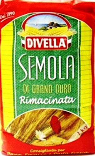 Hartweizengrieß - Semola di Grano Duro Rimacinata - 6x 1000 g von Divella