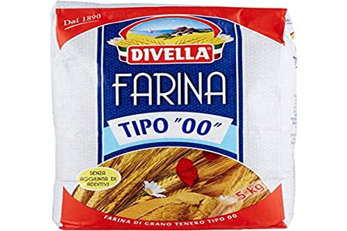 Mehl DIVELLA - Weizenmehl- 5 kg Beutel - Farina di Grano Tenero Tipo 00 von Divella