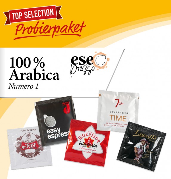 Pad Probierpaket 100% Arabica - je Marke 5 Stück - 25 Pads Pad Probierpaket 100% Arabica - je Marke 5 Stück - 25 Pads von Divers