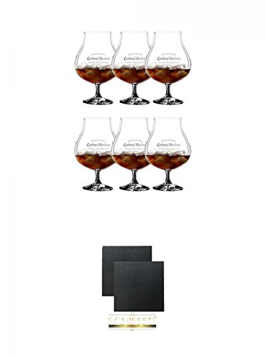 Cardenal Mendoza 6 Gläser Stück + Schiefer Glasuntersetzer eckig ca. 9,5 cm Ø 2 Stück Cardenal Mendoza 6 Gläser Stück + Schiefer Glasuntersetzer eckig ca. 9,5 cm Ø 2 Stück von Diverse