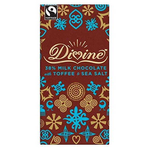 Fairtrade Göttlichen Milchschokolade - 38% Toffee Und Meersalz (90G) von Divine