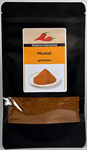 Muskat gemahlen 50g Premium Qualität Hellsini-Gewürze ohne Zusatzstoffe von Dixis Samen