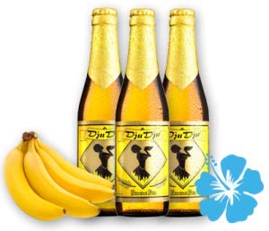 6 x DjuDju-Banana-Bier/DjuDju-Bananen-Bier Exotisches Afrikanisches Fruchtbier-Biermischgetränk Das ideale Geschenk. Gebraut nach einem uralten Rezept aus Ghana von DjuDju