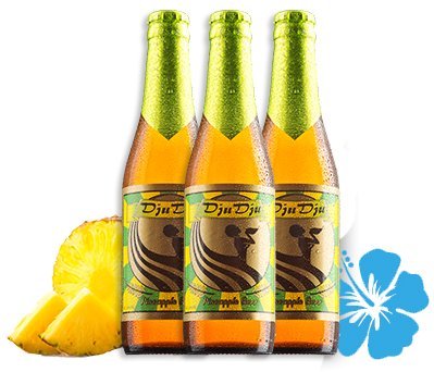 6 x DjuDju-Pineapple-Bier/DjuDju-Ananas-Bier Exotisches Afrikanisches Fruchtbier-Biermischgetränk. Das ideale Geschenk Gebraut nach einem uralten Rezept aus Ghana von DjuDju