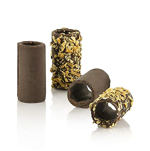 Mini Schokoladen und Kokos Canneloni, Zartbitter, 2cm Ø, 5cm lang, Pidy, 1,1 kg, 110 St von Dobla B.V.