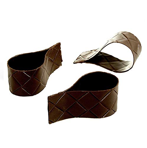 Schokoform - "Teardrop", Tropfen, dunkel, Bambusmuster, ø 50mm, 95mm, 40mm hoch, 445g, 36 St Schokoform - "Teardrop", Tropfen, dunkel, Bambusmuster, ø 50mm, 95mm, 40mm hoch, 445g, 36 St von Dobla B.V.
