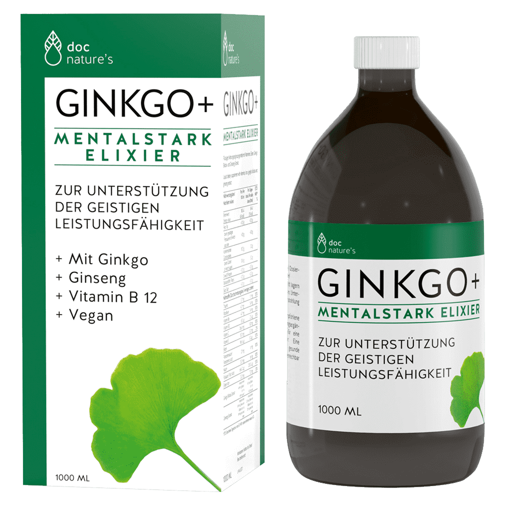 Ginkgo+ Mentalstark Elixier von Doc Nature’s