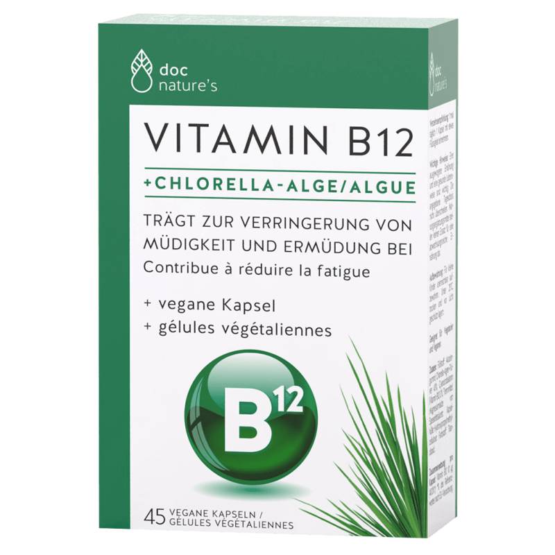 Vitamin B12 Chlorella Algen vegane Kapseln von Doc Nature’s