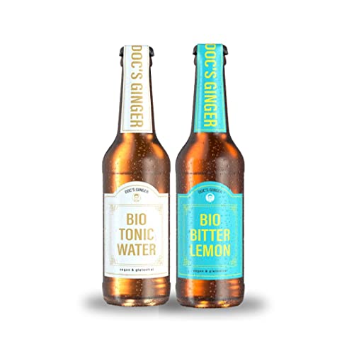 Doc’s Ginger Bio Bitter Lemon und Bio Tonic Water - Gemischtes Sixpack - 3 Flaschen je Sorte (6x 0,33l) Doc’s Ginger Bio Bitter Lemon und Bio Tonic Water - Gemischtes Sixpack - 3 Flaschen je Sorte (6x 0,33l) von Doc´s Ginger