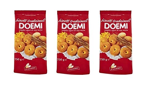 3x Doemi Biscotti Tradizionali traditionelle Kekse klassisch 750g biskuits kuchen von Doemi