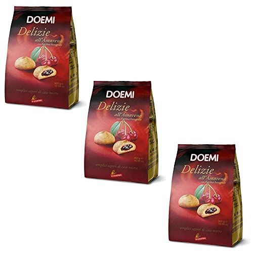 3x Doemi Delizie amarena Kekse gefüllt mit Schwarzkirsche-Creme 300 g kuchen von Doemi