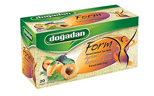 Dogadan Premium Form Kräutertee mit Aprikosen, 12er Pack, 12x20Beutel, Aprikosentee, Mixed Herbal Tea with Apricots von Dogadan