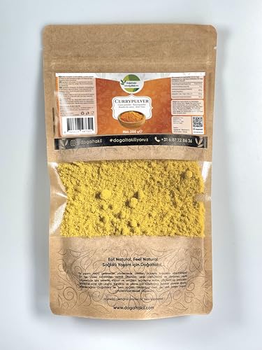 Curry Pulver, 200 g Natürlicher Curry Pulver - Hochwertiges, Aromatisches Gewürz für Indische Küche, Vegan und Ohne Zusatzstoffe Curry Pulver, 200 g Natürlicher Curry Pulver - Hochwertiges, Aromatisches Gewürz für Indische Küche, Vegan und Ohne Zusatzstoffe von Doğaltakıl