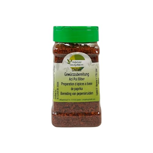 DOĞALTAKIL Pul Biber, Chili-Pfeffer, Scharfes Pfefferflockengewürz, Chiliflocken, Gewürzmischung 100% natürlicher, authentischer Geschmack für würzige Gerichte von Doğaltakıl