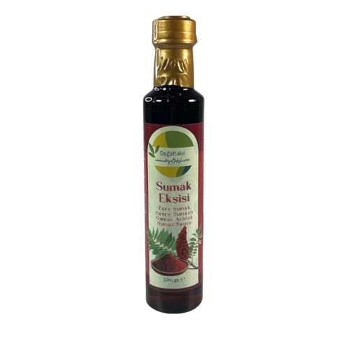Doğaltakıl Saure Sumach 300 gr – Sumach Essenz für Salate, Mezze, Marinaden, Fleisch & Mediterrane Küche – Hochwertige Glasflasche von Doğaltakıl