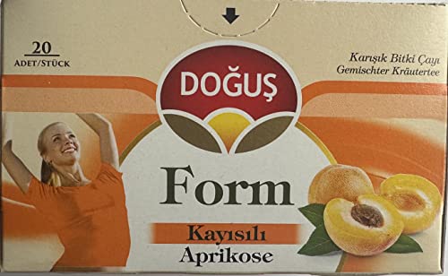Dogus Form Tee 20 Beutel mit Aprikosen-Geschmack Apricot von Dogus Cay