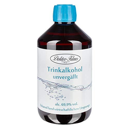 500ml Primasprit Trinkalkohol 69,9% vol. Alc. in brauner PET Flasche mit OV von Doktor Klaus 500ml Primasprit Trinkalkohol 69,9% vol. Alc. in brauner PET Flasche mit OV von Doktor Klaus von Doktor-Klaus