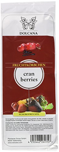 Dolcana Schokofrüchte - Cranberries in weißer Schokolade, 1er Pack (1 x 150 g Packung) von Dolcana