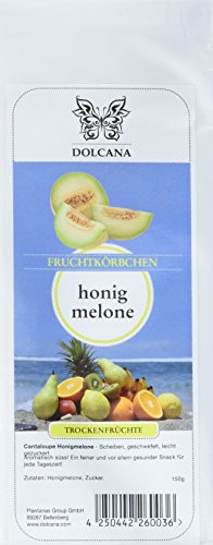 Dolcana Trockenfrüchte - Honigmelone (Cantaloupe), in Scheiben (Thailand),2er Pack (2x 150 g Packung) von Dolcana