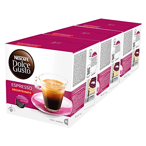 Nescafé Dolce Gusto Espresso Decaffeinato, 3er Pack (48 Kapseln) von NESCAFÉ DOLCE GUSTO