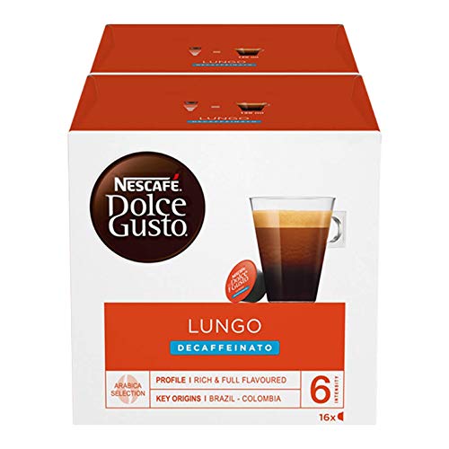 Nescafé Dolce Gusto Lungo Entkoffeinierten Schoten 16 Pro Packung - Packung mit 2 von NESCAFÉ DOLCE GUSTO