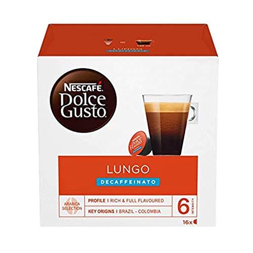 Nescafé Dolce Gusto Lungo Entkoffeinierten Schoten 16 Pro Packung von NESCAFÉ DOLCE GUSTO