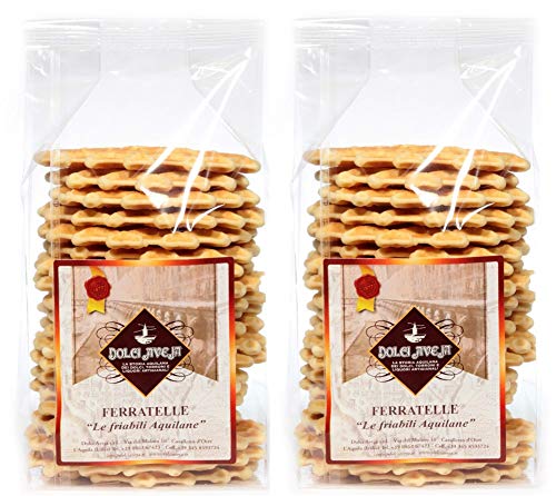 Traditional Abruzzo Ferratelle fancy biscuits - 2x400 gr - Dolci Aveja von Dolci Aveja